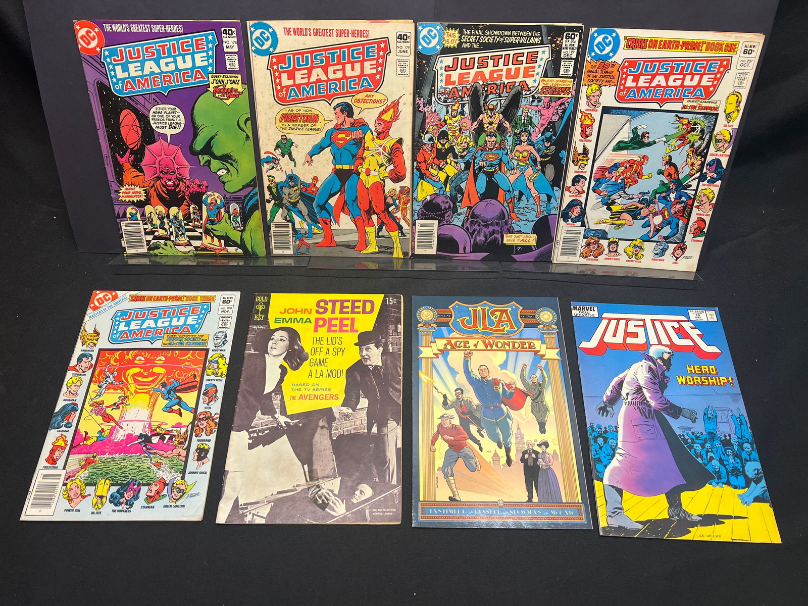 Lot of Assorted Comic Books as Shown, featuring Justice League of America and John Steed issues (1 of 1)