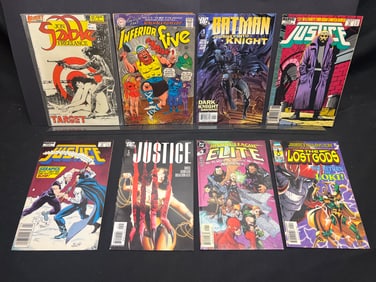 Lot of Assorted Comic Books as Shown, featuring Batman, Justice League, Jon Sable & Marvel titles.