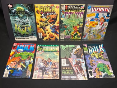 Lot of Assorted Marvel & DC Comic Books, featuring Hulk vs. Superman, Iron Man & Hulk titles