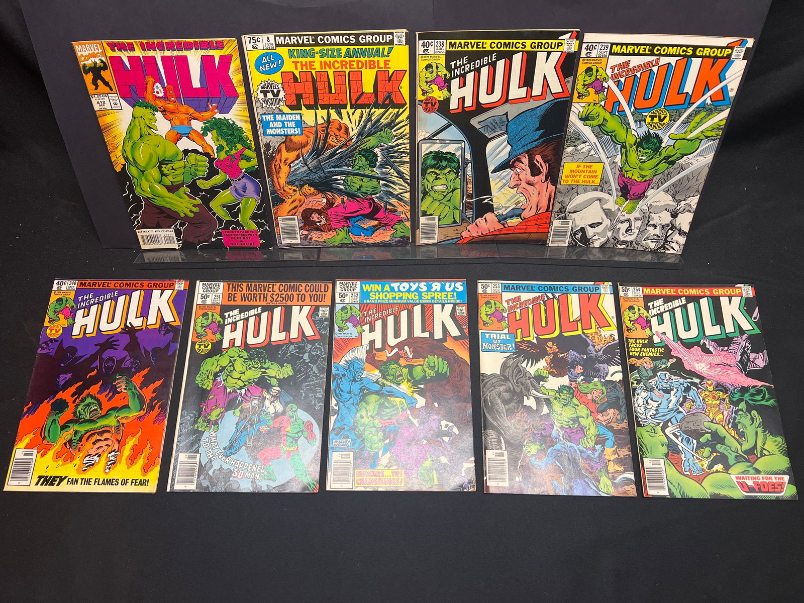 Lot of Assorted The Incredible Hulk Marvel Comic Books, featuring 1970s-80s issues & Annual (1 of 1)