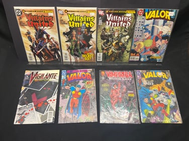 Lot of Assorted DC & Harris Comic Books, feat. Villains United, Valor, & Vampirella Blood Lust