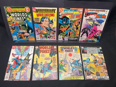 Lot of DC World's Finest Comic Books as Shown, featuring Superman & Batman, incl. #300 Anniv.