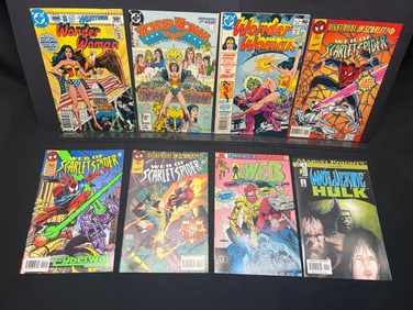 Lot of Assorted Comic Books, featuring Wonder Woman #1 (Perez), Web of Scarlet Spider & Wolverine