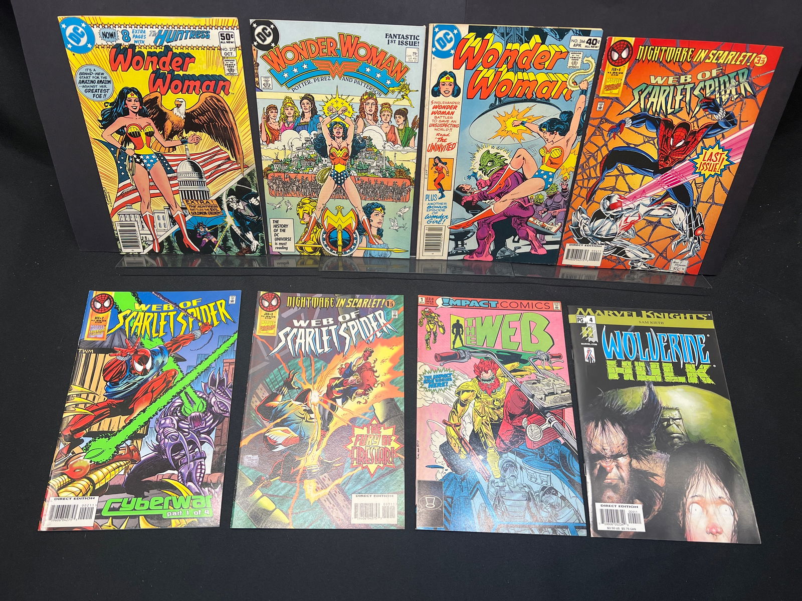 Lot of Assorted Comic Books, featuring Wonder Woman #1 (Perez), Web of Scarlet Spider & Wolverine (1 of 1)