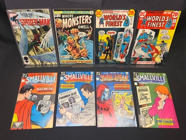 Lot of Assorted Marvel & DC Comic Books, feat. Web of Spider-Man, World's Finest, Smallville