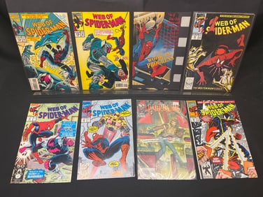 Collection of Various Comic Books, highlighting Web of Spider-Man and an Image Comics Witchblade.