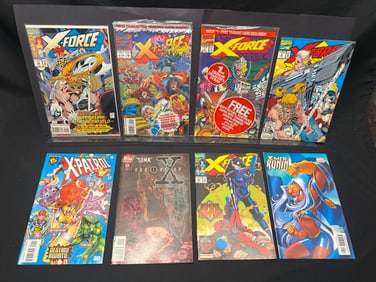 Lot of Assorted X-Men Universe Comic Books as Shown, featuring X-Force #1 and Amalgam's X-Patrol