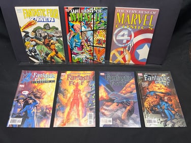 Lot of Assorted Marvel Comic Books as Shown, featuring Fantastic Four and "What If?" TPBs