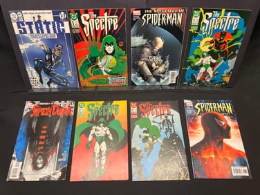 Lot of Assorted Comic Books as Shown, featuring Static #1, The Spectre, and Spider-Man titles