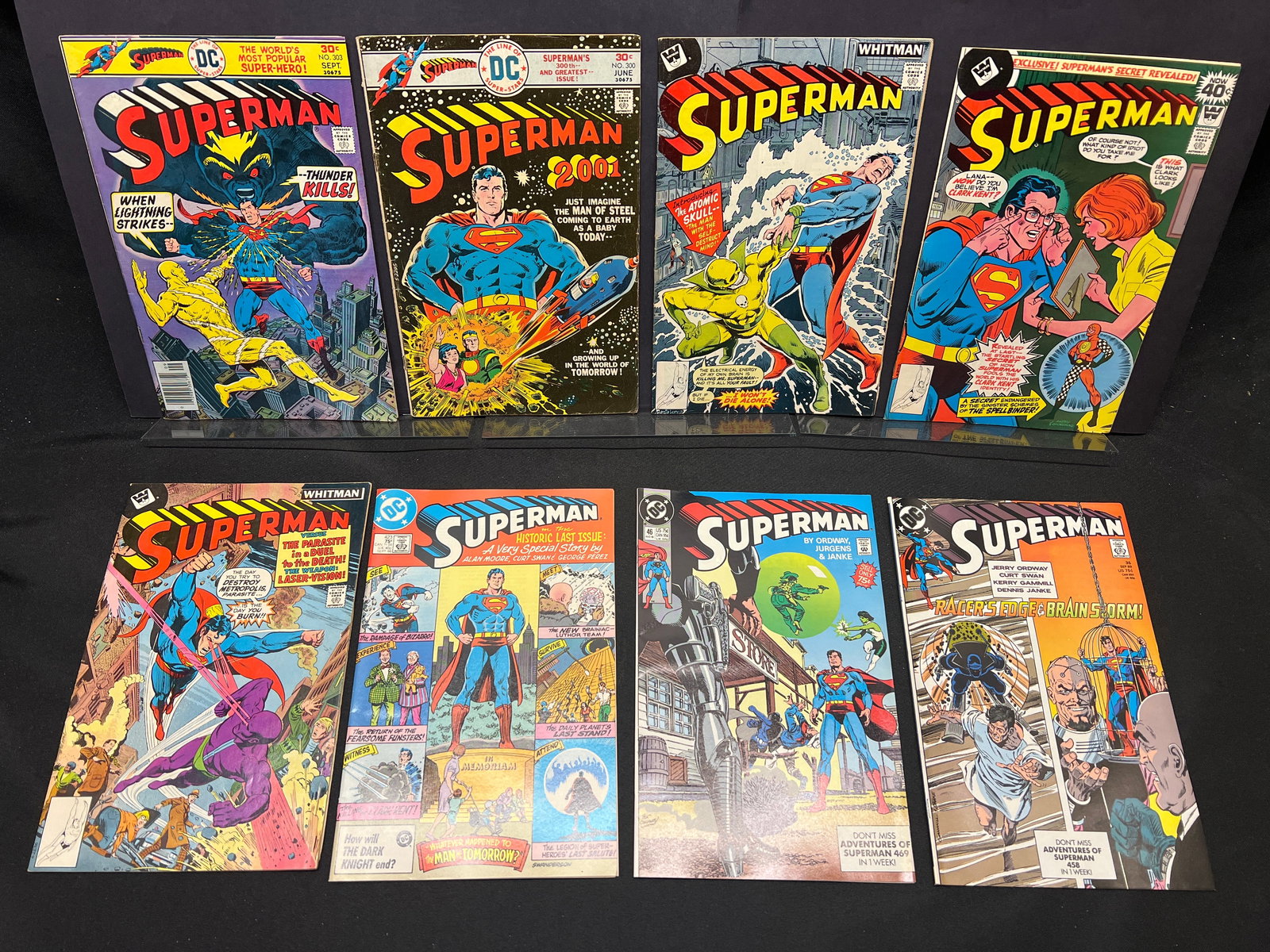 Lot of Assorted Superman Comic Books, featuring #300, #423 (Alan Moore), and Whitman variants (1 of 1)
