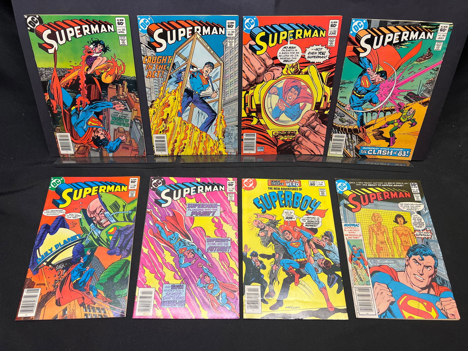Lot of Assorted DC Comic Books as Shown, featuring Superman and Superboy issues from the 1980s (1 of 1)