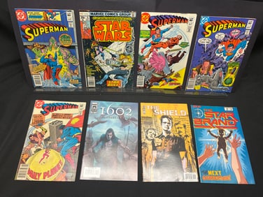 Lot of Assorted Comic Books as Shown, featuring Superman, Star Wars, Marvel 1602, The Shield