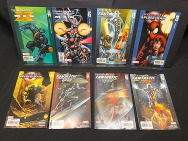 Lot of Marvel Ultimate Comic Books, featuring X-Men, Spider-Man, and Fantastic Four issues