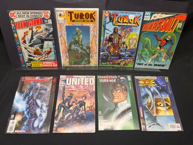 Lot of Assorted Comic Books as Shown, featuring Teen Titans, Turok, and Ultimate Spider-Man