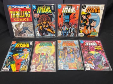 Lot of Assorted DC Comic Books, featuring multiple Tales of the Teen Titans and Thrilling Comics