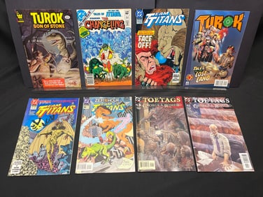 Lot of Assorted Comic Books as Shown, featuring Turok, Team Titans, and Toe Tags by Romero.