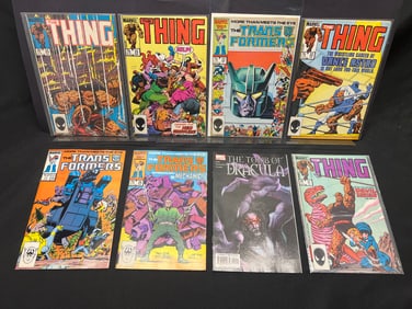 Lot of Assorted Marvel Comic Books, featuring The Thing, The Transformers, and The Tomb of Dracula