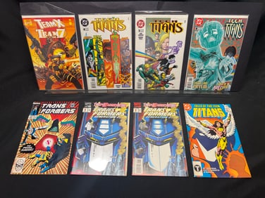 Lot of Assorted Comic Books: Teen Titans #4, 5, 8, Transformers #61, Gen 2 #1 (x2), Team X