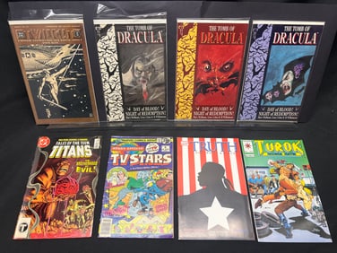 Lot of Assorted Comic Books, feat. Tomb of Dracula Bks 1-3, Twilight, Teen Titans #50, Truth