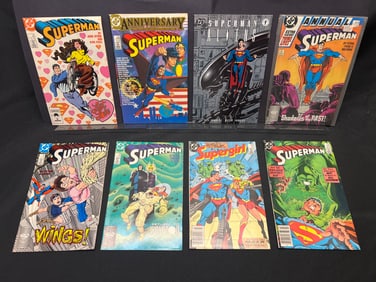 Lot of Superman Comic Books: #12, 15, 18, 397, Anniv. #400, Annual #2, Aliens, Supergirl #21