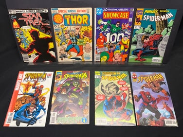 Lot of Assorted Comic Books as Shown, featuring Spider-Man, Thor, Star Trek & Showcase #100