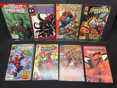 Lot of Spider-Man Comic Books: Spectacular Spider-Man, Marvel Adventures, Tangled Web & more