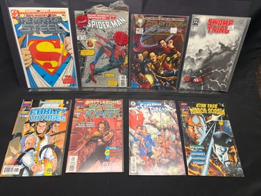 Lot of Assorted Comic Books, featuring Man of Steel, Spider-Man, Swamp Thing & Star Trek titles