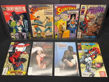 Lot of Assorted Comic Books: Superman #173 & #196, Spider-Man, Swamp Thing, Secret Origins