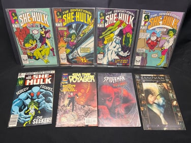 Lot of Comic Books: Sensational She-Hulk #6-9, Savage She-Hulk #21, Sandman #2 & More