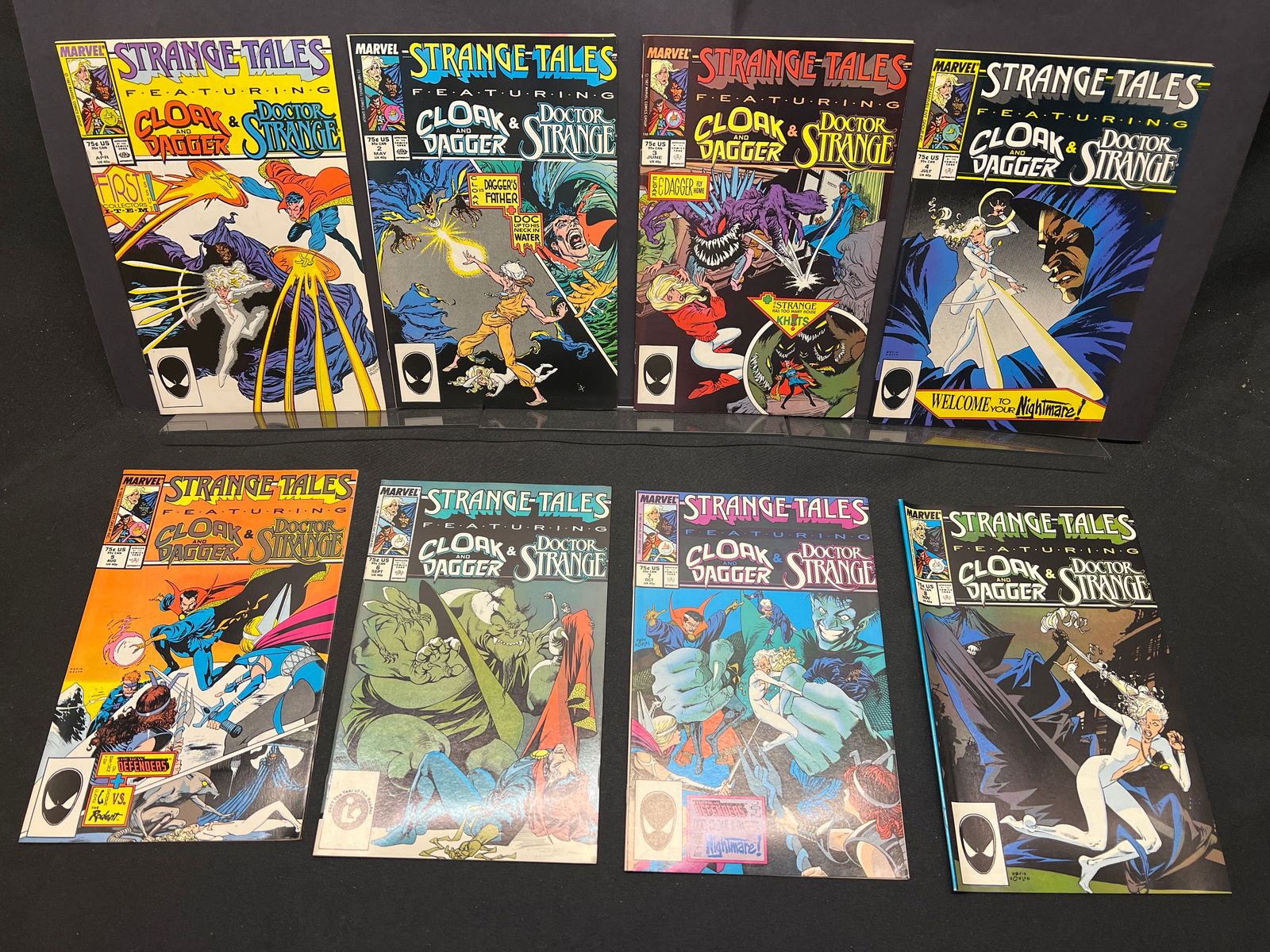 Lot of Strange Tales #1-8 (1987) ft. Cloak & Dagger and Doctor Strange, Marvel Comic Books (1 of 1)