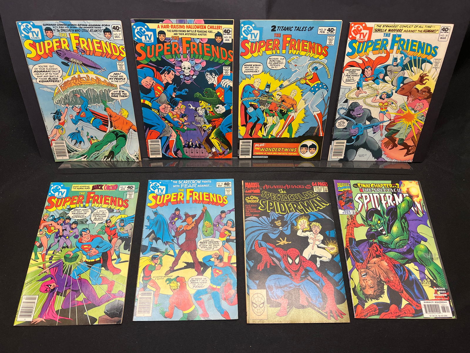 Lot of Assorted Comic Books: Super Friends #27-32 & Spectacular Spider-Man Annual #9 and #263 (1 of 1)