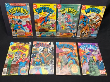 Lot of DC Comics The New Adventures of Superboy Comic Books, #1, 2, 3, 4, 5, 6, 13, and 14