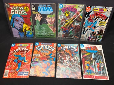 Lot of Assorted DC Comic Books as Shown, featuring Superboy, New Gods & New Teen Titans issues
