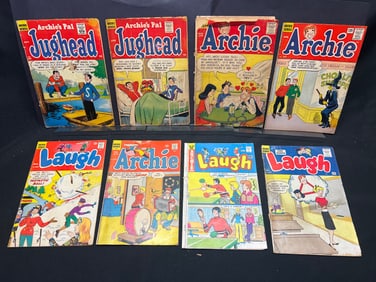 Lot of Assorted Archie Comic Books as Shown, featuring Jughead, Archie, and Laugh titles