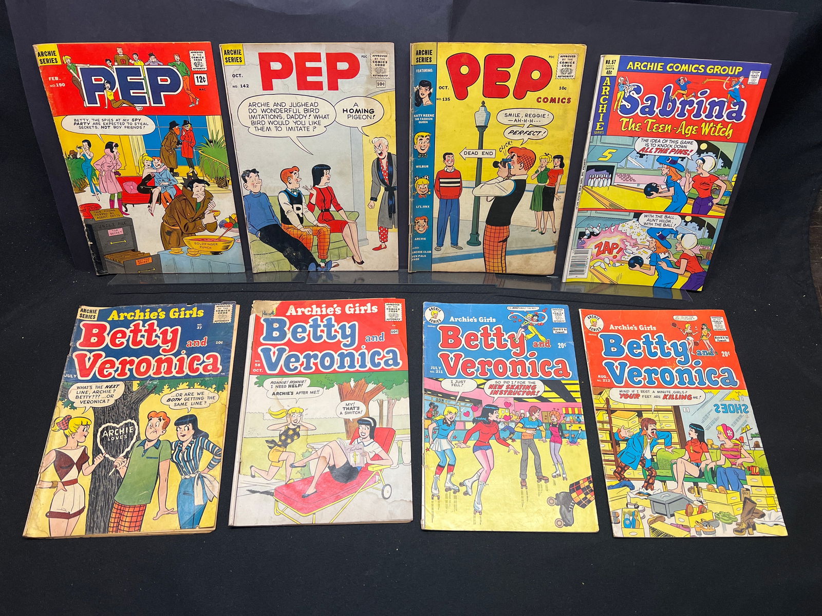 Lot of Assorted Archie Comic Books as Shown, featuring Pep, Betty & Veronica, and Sabrina issues (1 of 1)