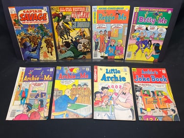 Lot of Assorted Vintage Comic Books, featuring Archie, Capt. Savage #10 & All-Star Western #4