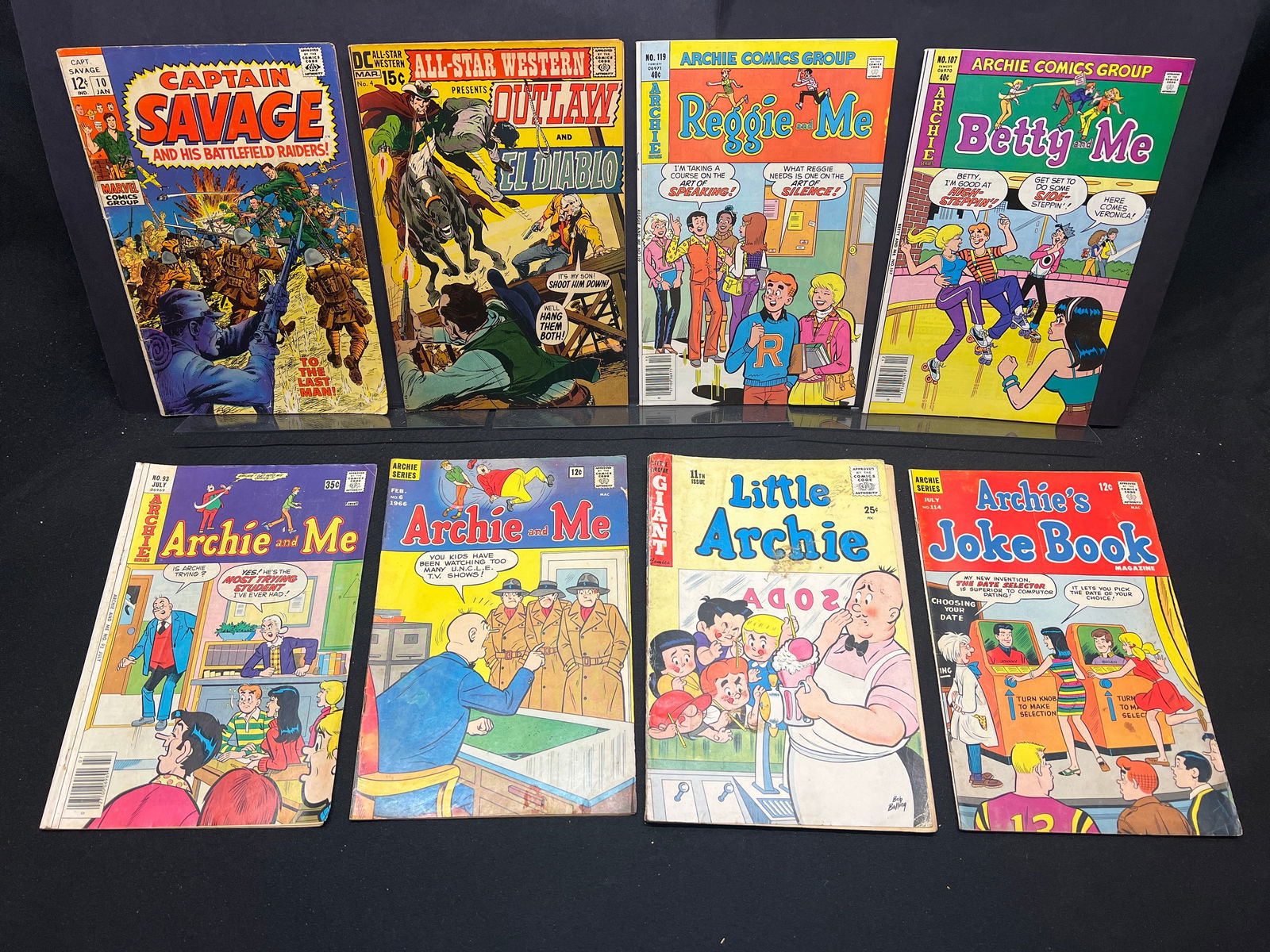 Lot of Assorted Vintage Comic Books, featuring Archie, Capt. Savage #10 & All-Star Western #4 (1 of 1)