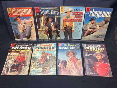 Lot of Assorted Dell Western Photo Cover Comic Books, feat. Cheyenne & Sgt. Preston of the Yukon