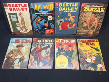 Lot of Assorted Dell Comic Books, featuring Beetle Bailey, Tarzan, F-Troop, War & Westerns