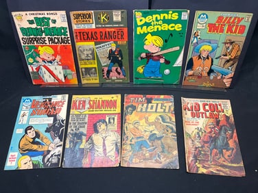 Lot of Assorted Vintage Comic Books as Shown, featuring Dennis the Menace and Western titles