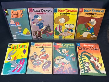 Lot of Assorted Vintage Comic Books, featuring Dell Walt Disney's Comics, Bugs Bunny & Beetle Bailey