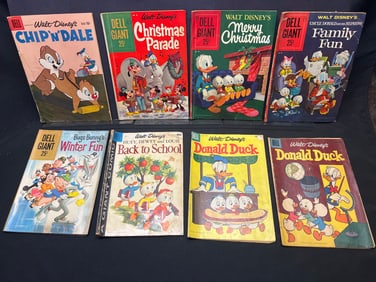 Lot of Vintage Dell Comic Books, incl. Disney Christmas Parade, Donald Duck, & Bugs Bunny Winter Fun
