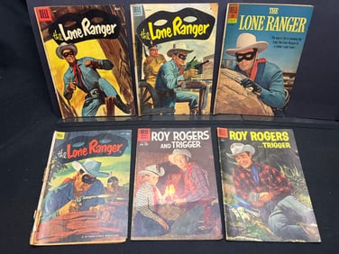 Lot of Assorted Dell Western Comic Books, featuring The Lone Ranger and Roy Rogers and Trigger