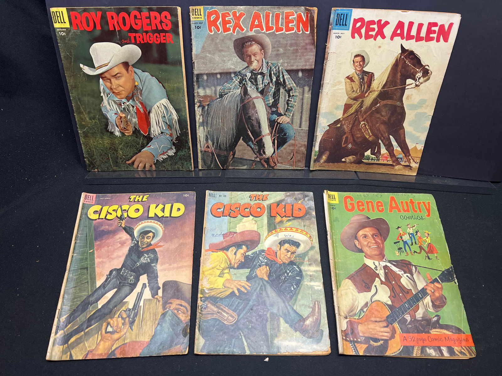 Lot of Dell Western Comic Books: Roy Rogers, Rex Allen, Cisco Kid, and Gene Autry as Shown (1 of 1)