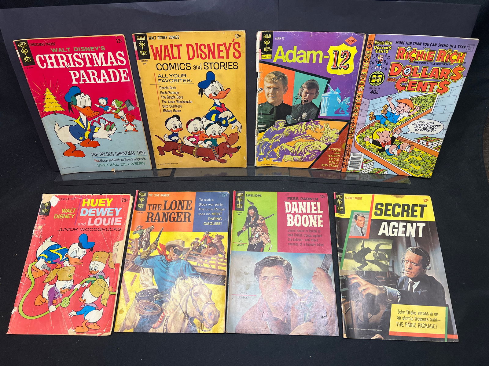 Lot of Gold Key & Harvey Comic Books: Disney, Adam-12, Lone Ranger, Richie Rich, Daniel Boone (1 of 1)