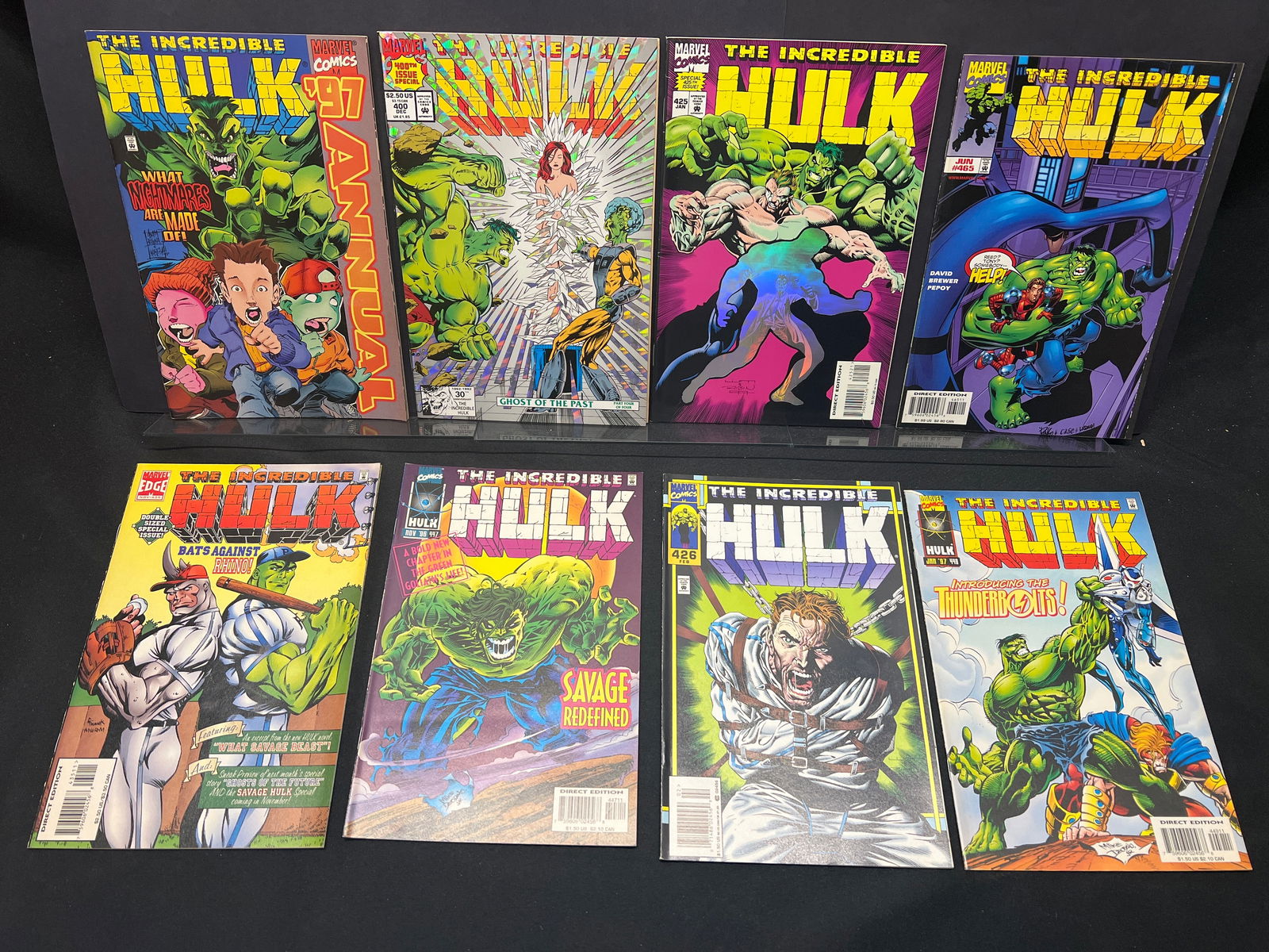 Lot of Assorted The Incredible Hulk Comic Books, incl. Annual '97, #400, 425, 426, 435, 447, 449, (1 of 1)