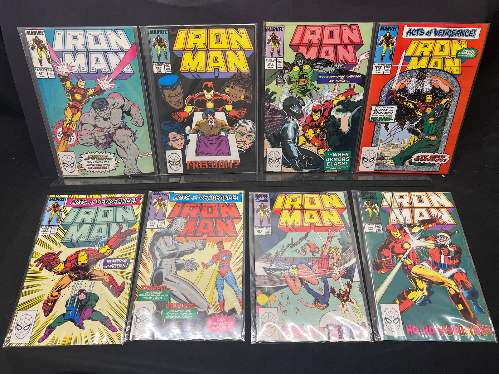 Lot of Iron Man Comic Books #247, #248, #249, #250, #251, #252, #253, #254, Marvel Comics (1 of 1)