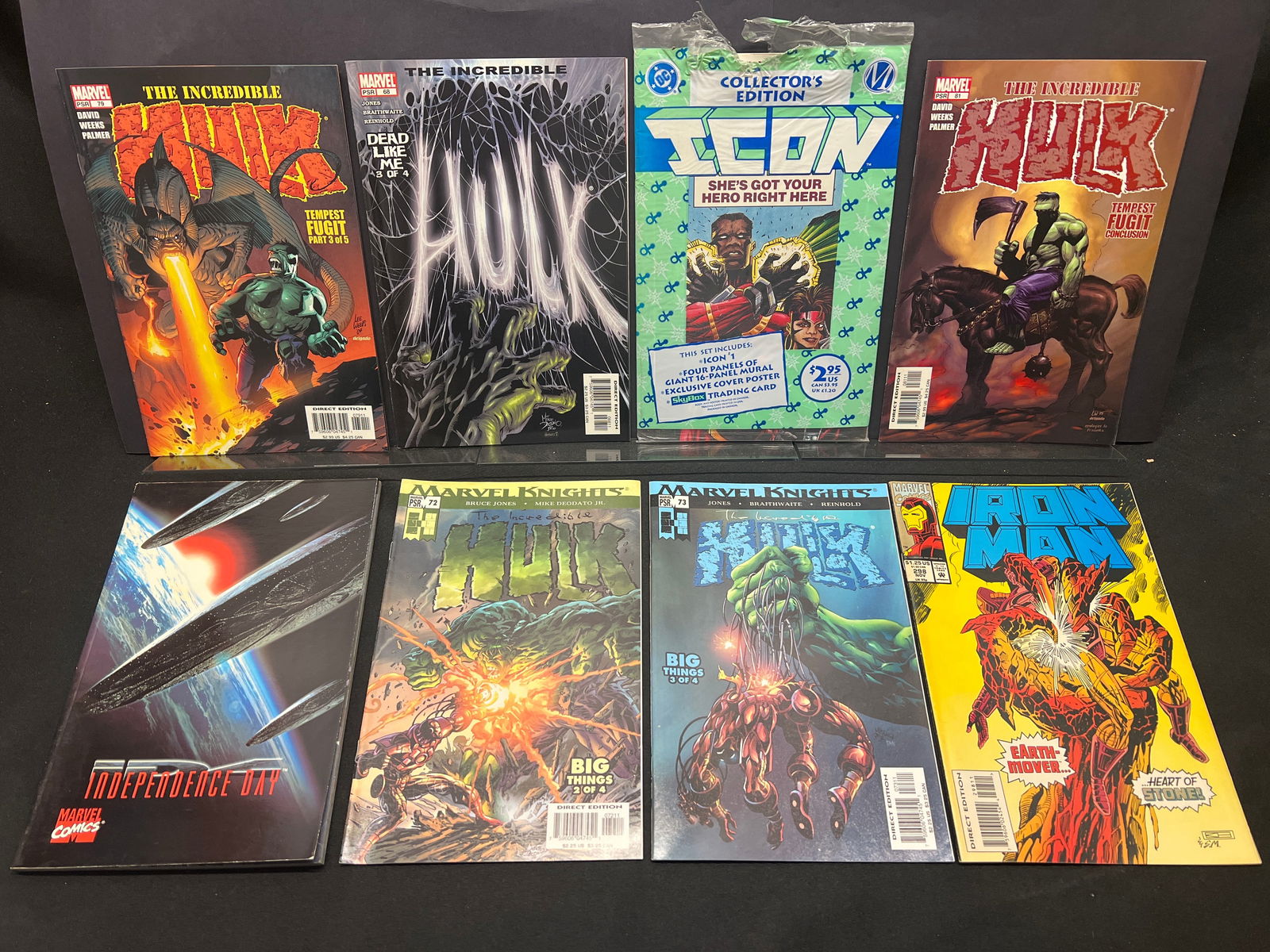 Lot of Assorted Comic Books, featuring The Incredible Hulk, Iron Man, Icon & Independence Day (1 of 1)