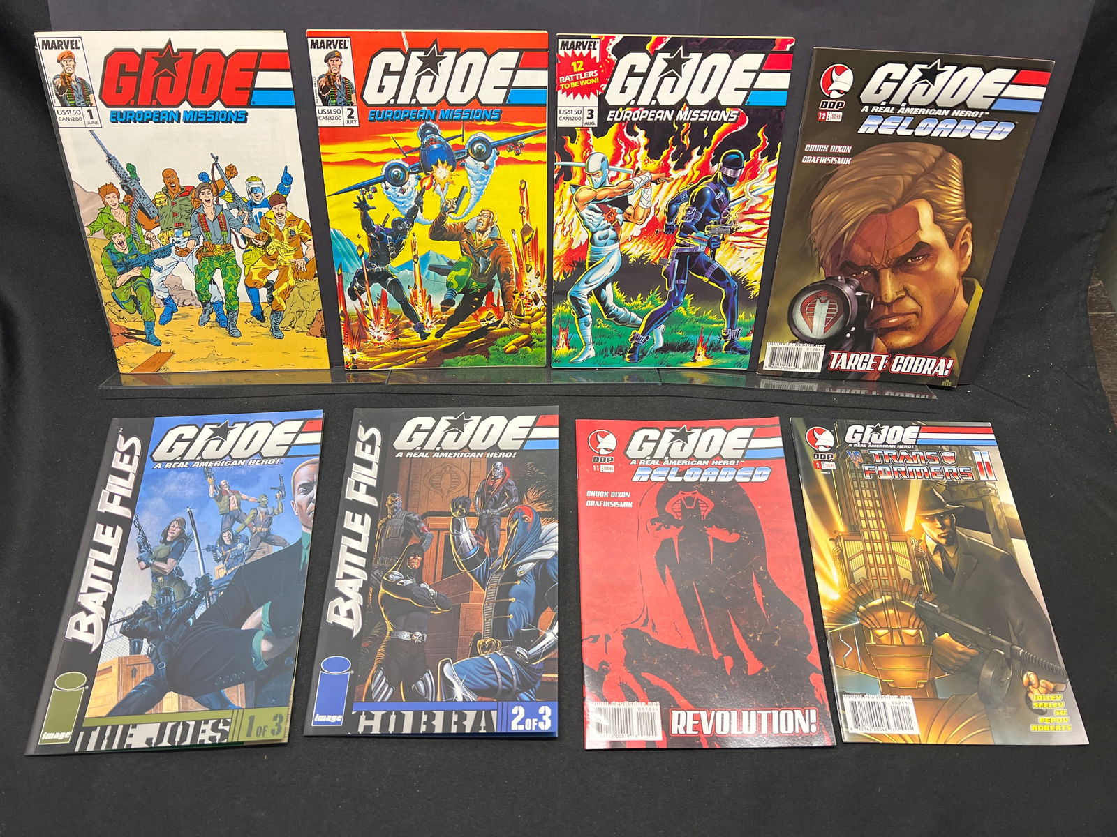 G.I. Joe: European Missions #1-3, Reloaded #11 & #12, Battle Files, and Transformers II #2 Comics (1 of 1)