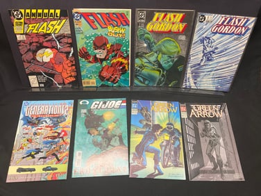 Lot of Assorted Comic Books, featuring Flash, Green Arrow, G.I. Joe, and Flash Gordon issues